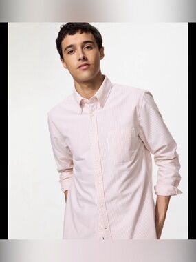 J. Crew Light Pink Narrow-Stripe Button-Down Shirt